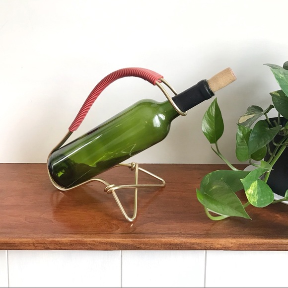 Mid Century Wine Bottle Caddy
